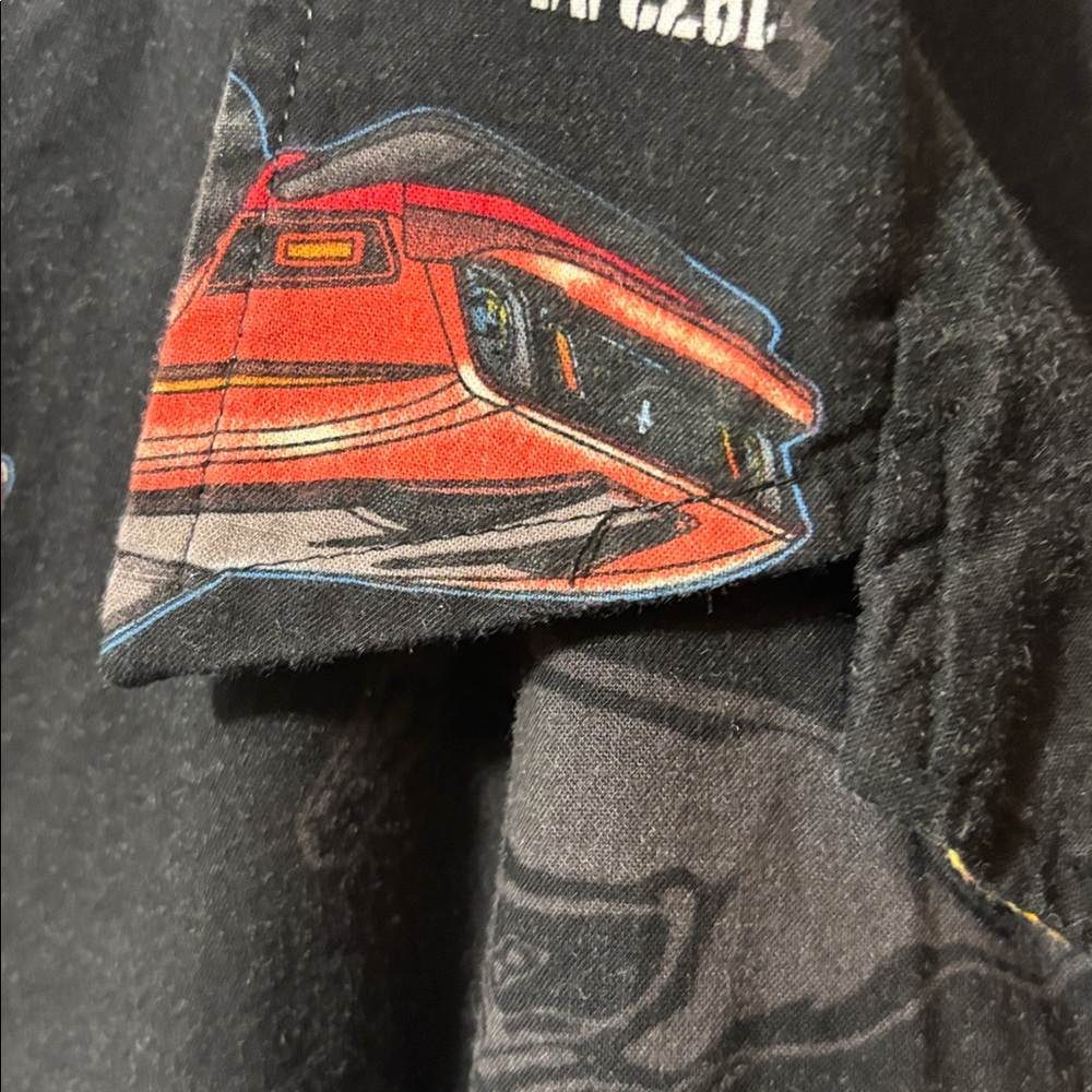 David Carey Black Car Print Shirt - Picture 5 of 7